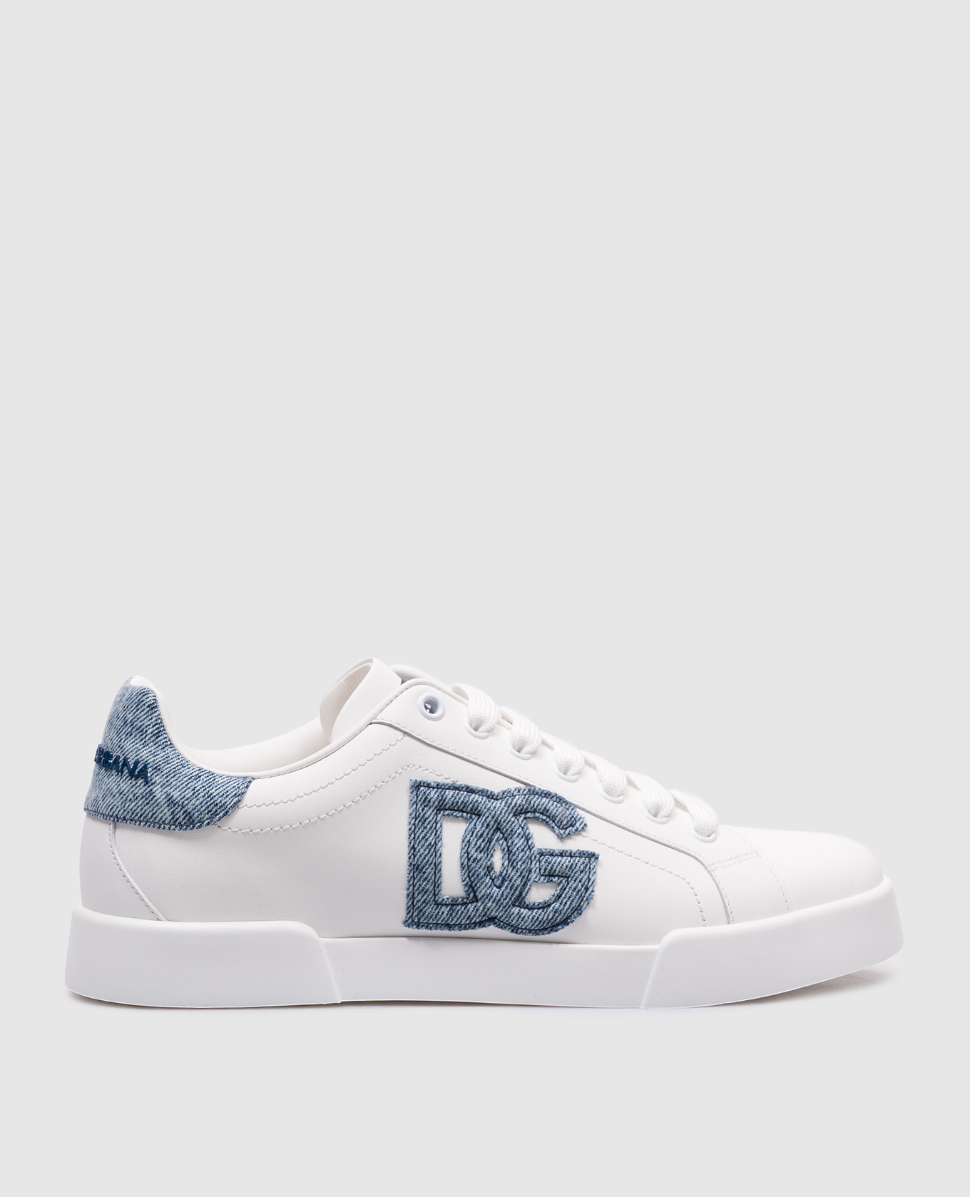 

White leather sneakers with logo Dolce&Gabbana