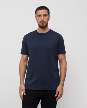 ISAIA Blue silk t-shirt MCI154JP001