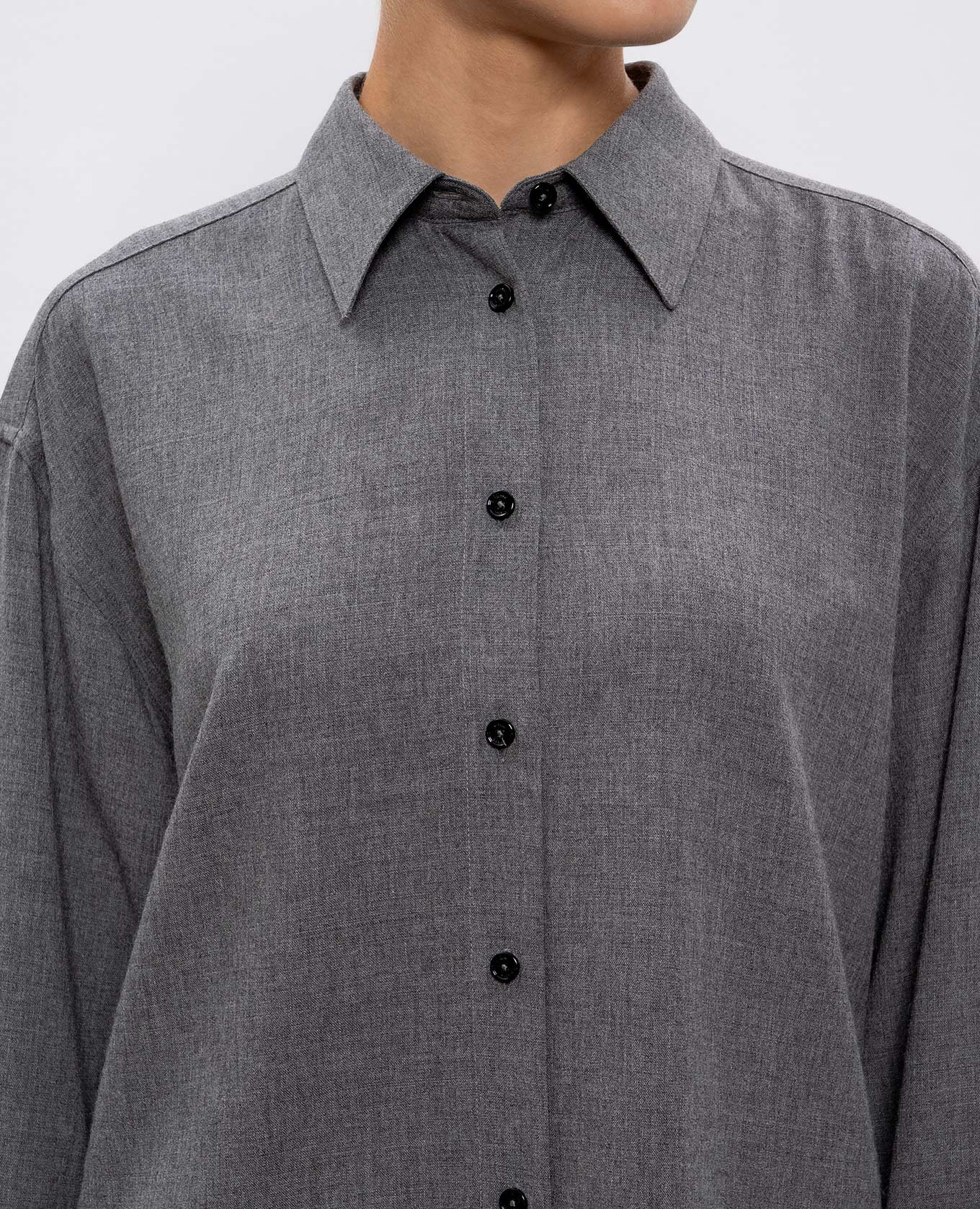 Gray shirt with wool Toteme 5