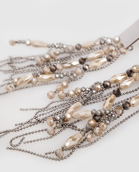 Peserico Silver earrings with beads A35476C0CC613