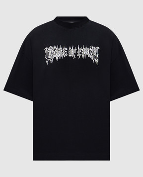 Vetements Black T-shirt with contrast print UCF76TR100B