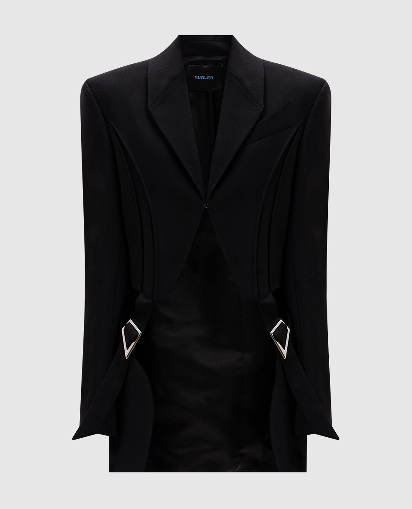 

Black wool jacket with straps Thierry Mugler