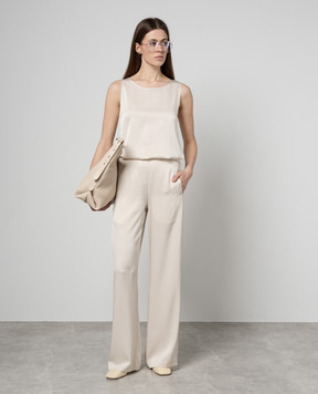 Allude Beige silk top 24284002