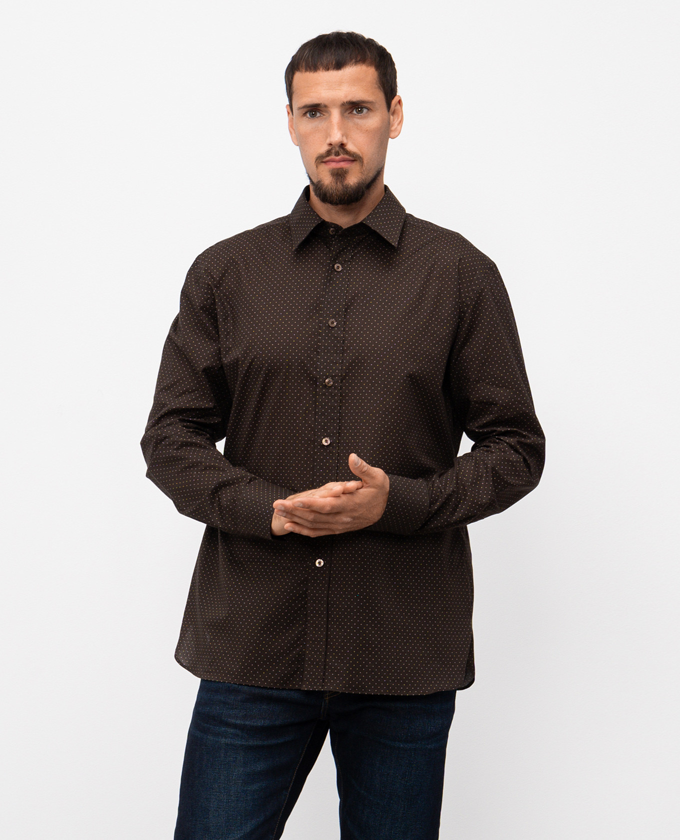 

Brown polka dot shirt Tom Ford