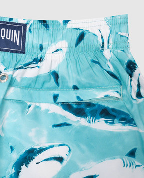 Vilebrequin Children's blue Requins swimming shorts in print JHIBJ309