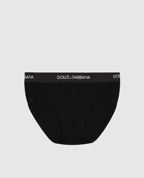 Dolce&Gabbana Children's set of black briefs with logo L4J700ON00G