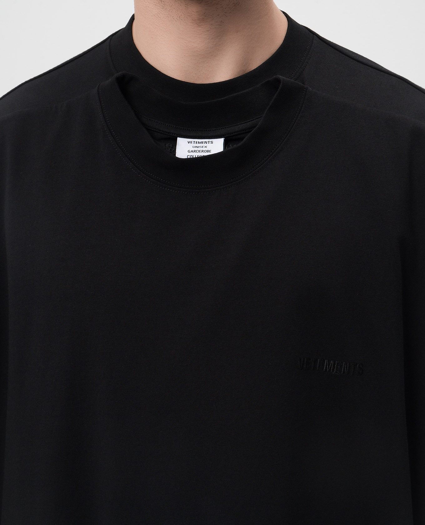 

Black double-layered logo t-shirt Vetements
