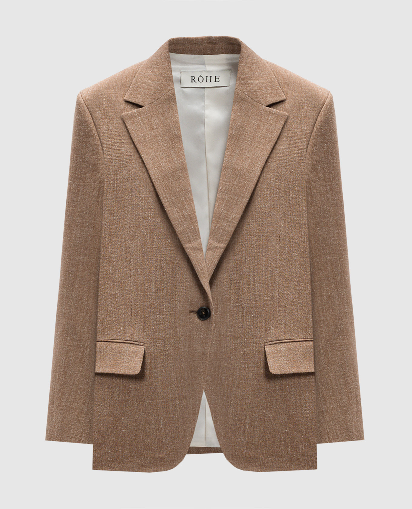 

Brown wool and linen jacket Rohe