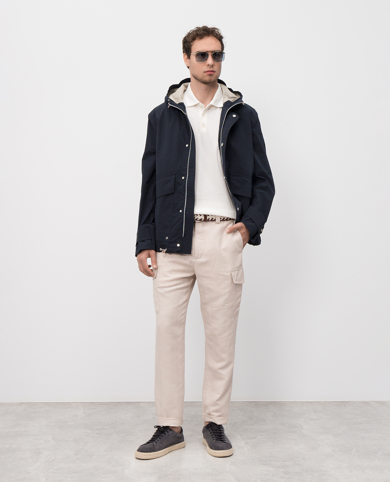 

Blue windbreaker Brunello Cucinelli