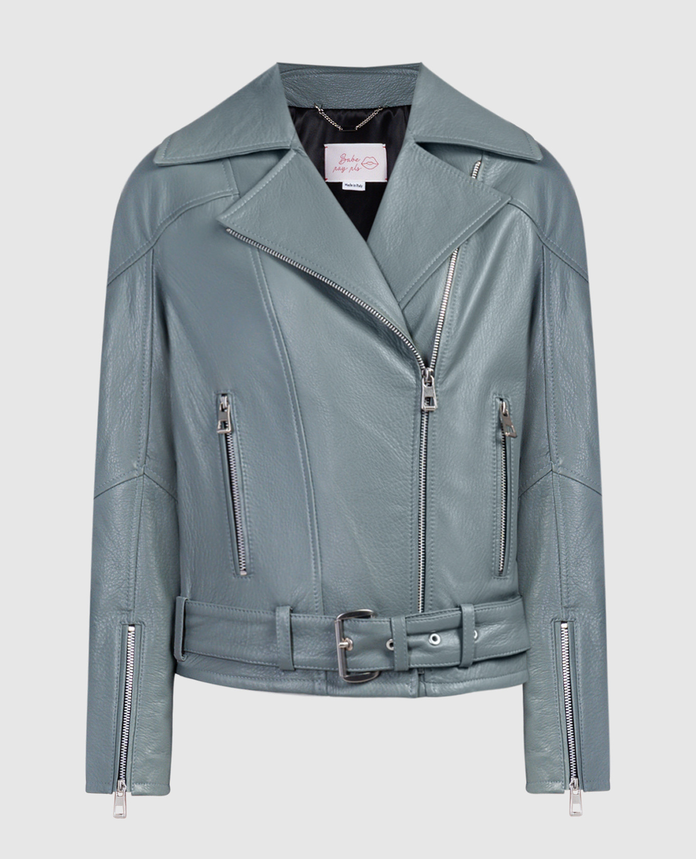 

Gray leather jacket Babe Pay Pls, Grey