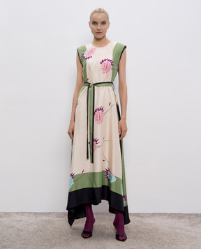 La DoubleJ Floral print silk midi dress DRE0495SIL017DER03