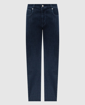 Enrico Mandelli Blue jeans with logo patch MIAMI35052