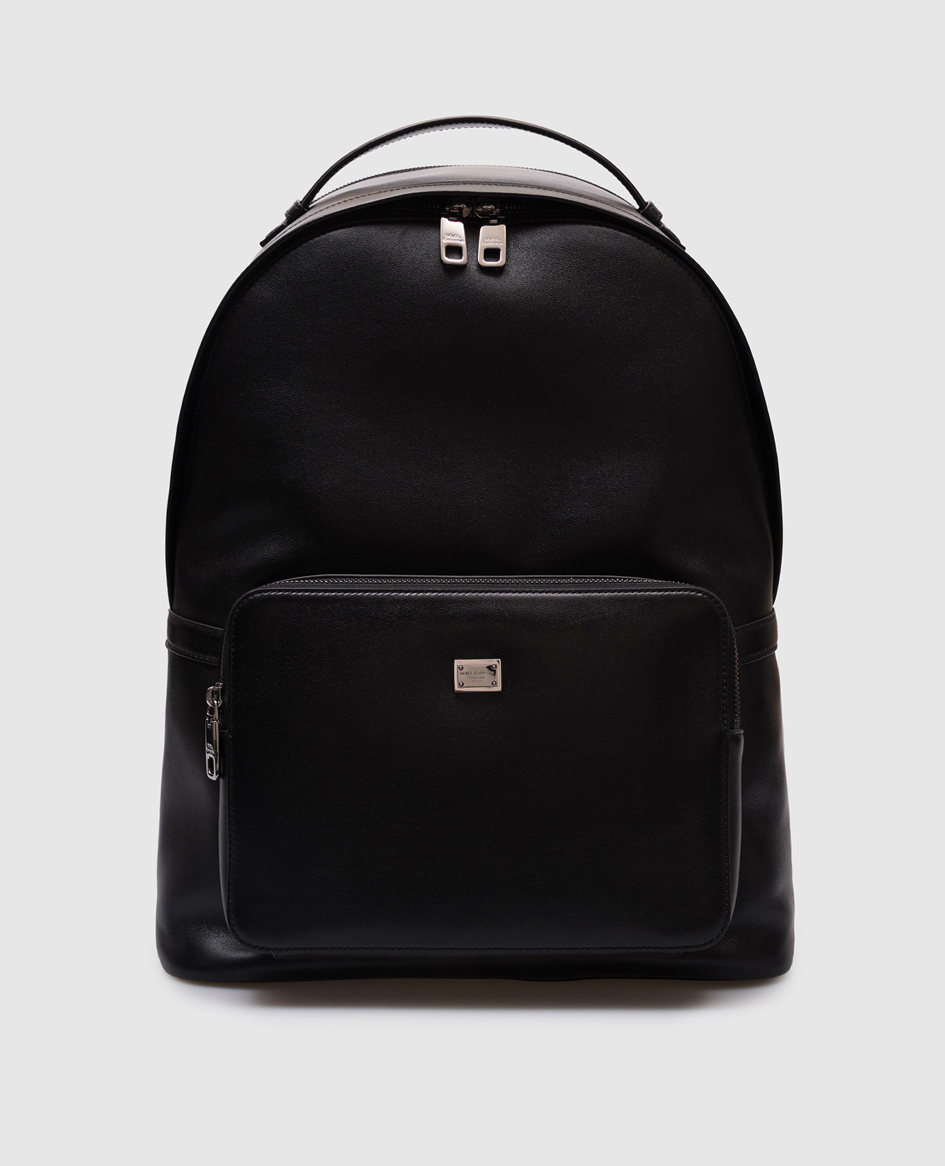 

Black leather backpack with logo Dolce&Gabbana