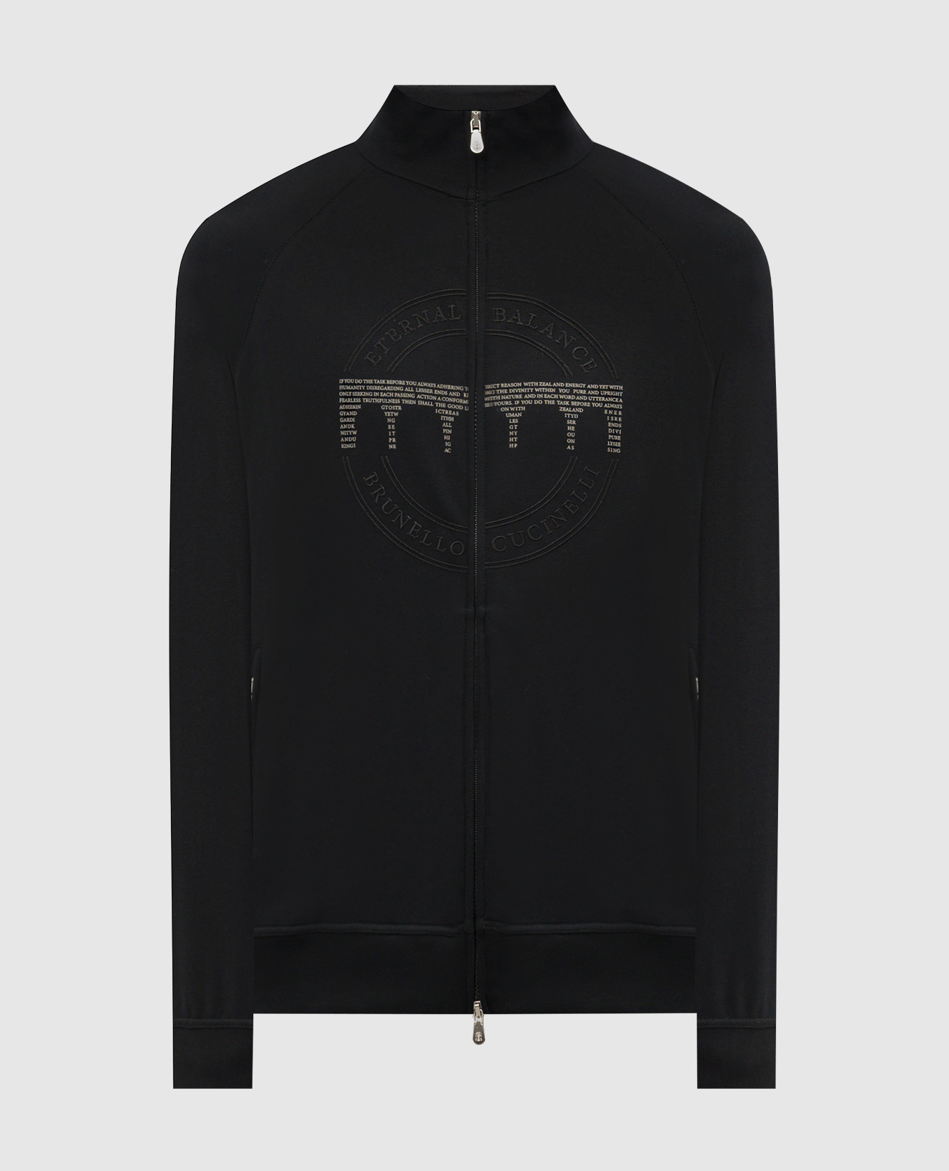 Black sports jacket with a print brunello cucinelli