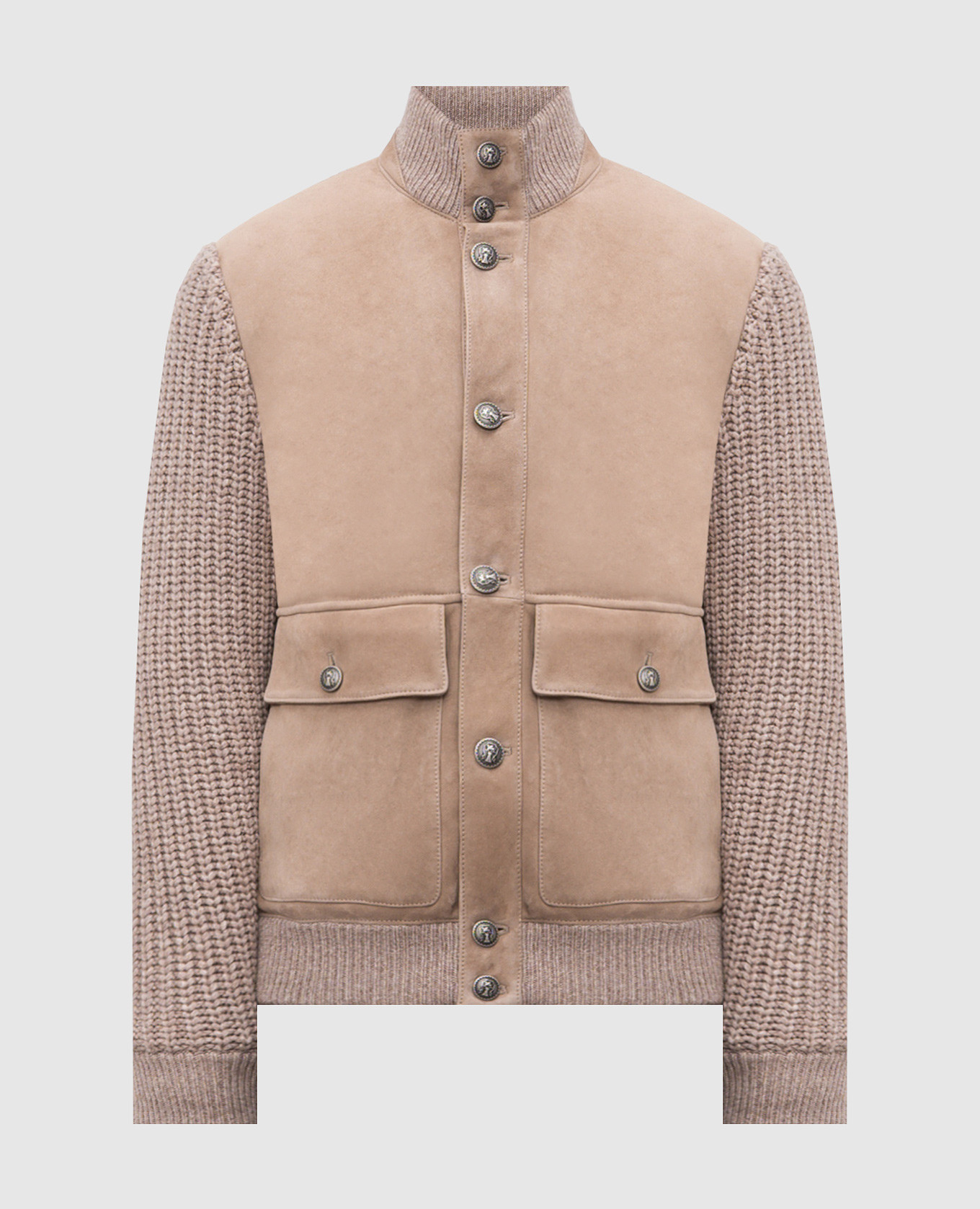 

Brown cashmere combination jacket Brunello Cucinelli