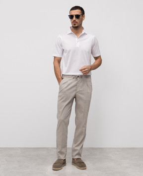 Enrico Mandelli Gray linen pants GYM02B5654
