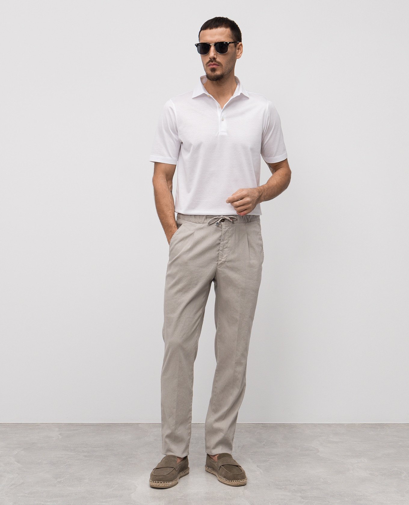 

Gray linen pants Enrico Mandelli, Grey