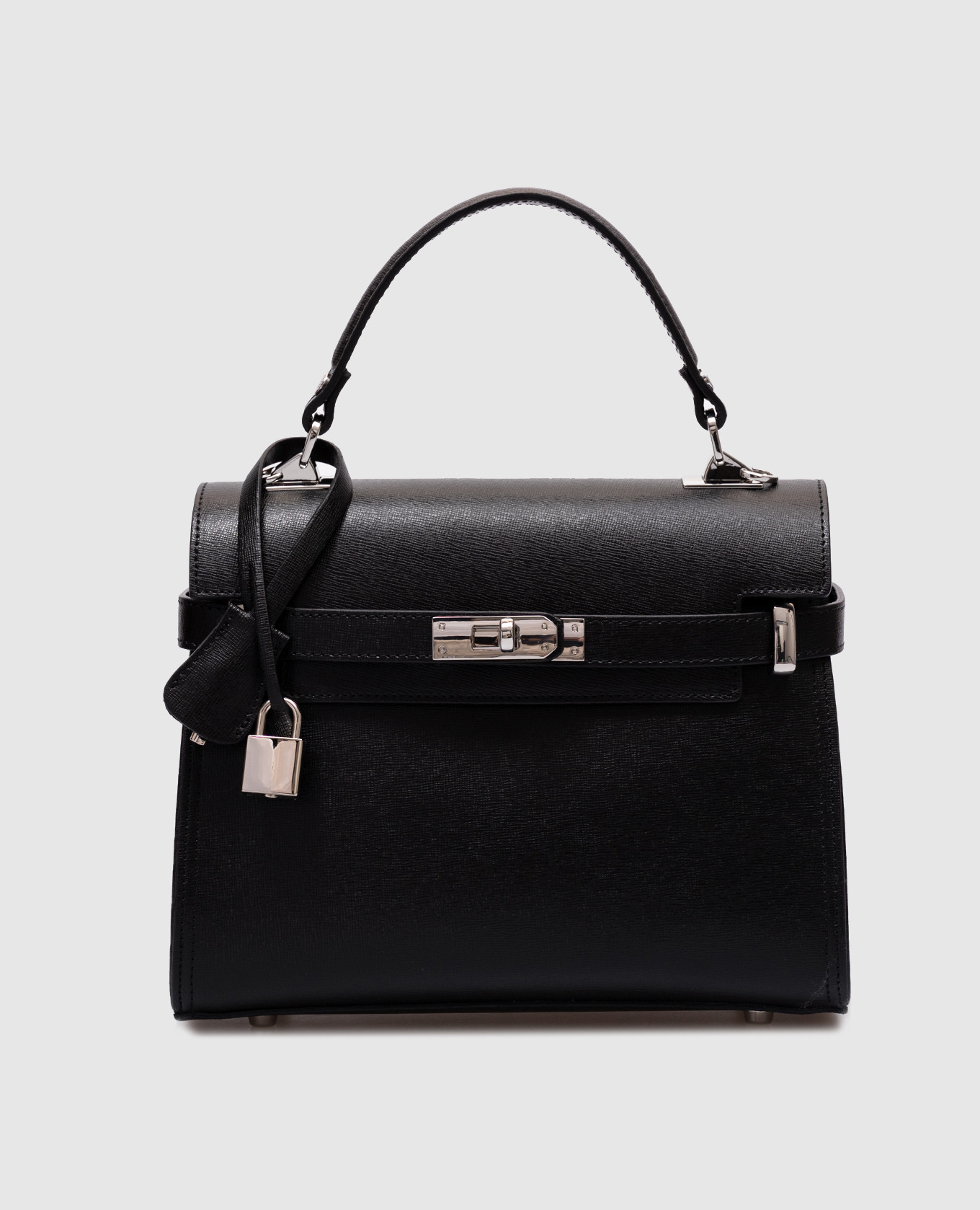 

Black leather messenger bag Gianni Notaro