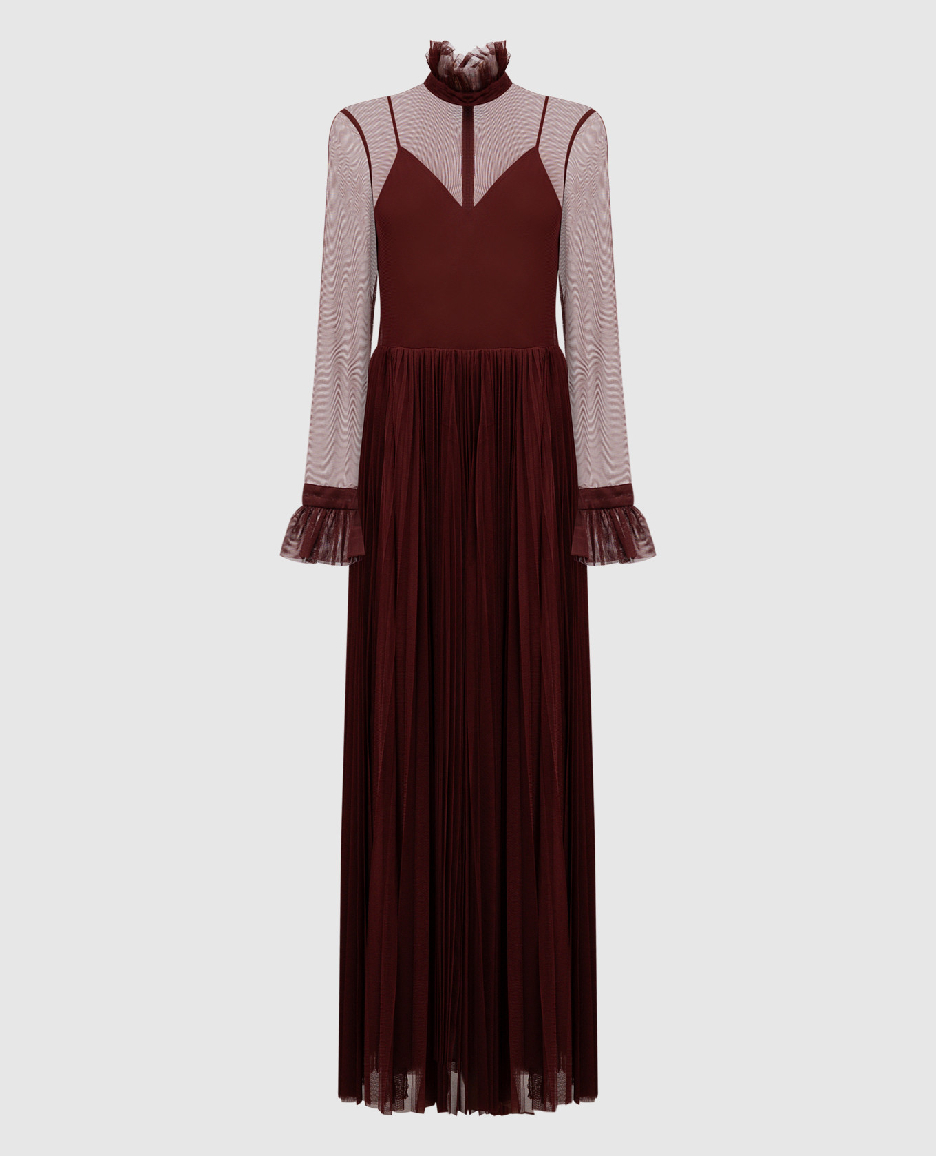 

Brown maxi dress with pleating Philosophy di Lorenzo Serafini
