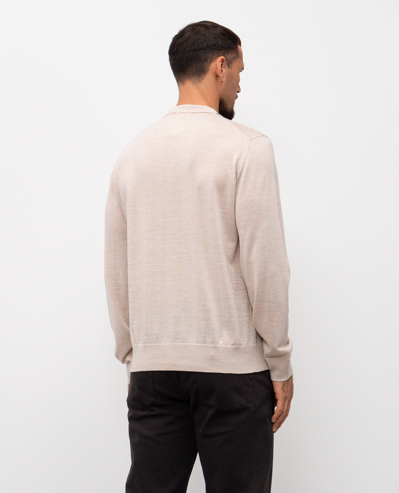 

Beige merino wool polo shirt Cashmere&Whiskey