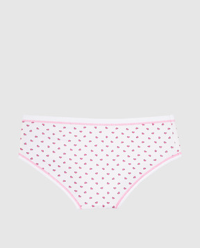 RiminiVeste Jadea children's white panties in a heart print 124