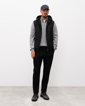 Cashmere&Whiskey Black wool vest 6400954300