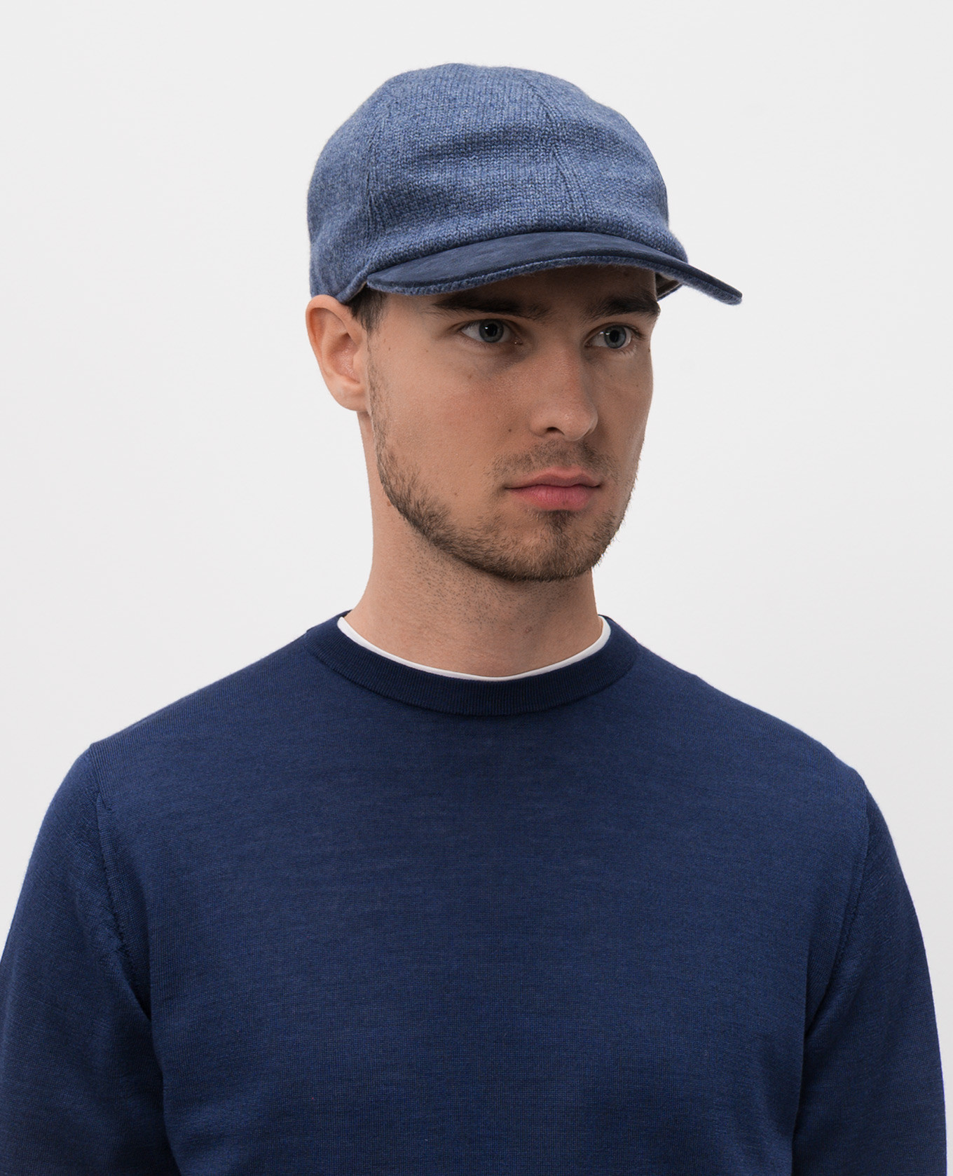 

Blue cashmere cap Doriani Cashmere