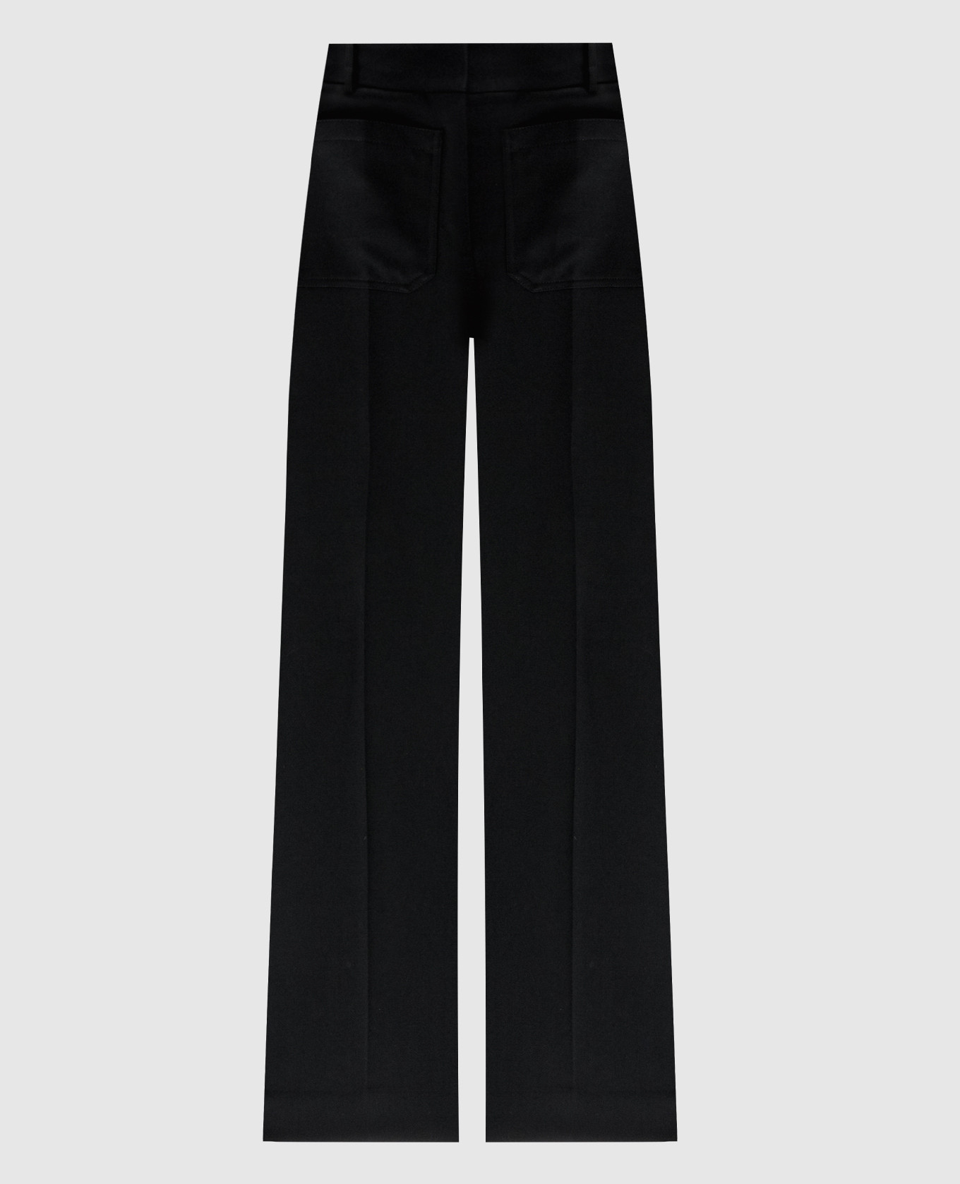 

Black flared pants with wool Victoria Beckham, Черный