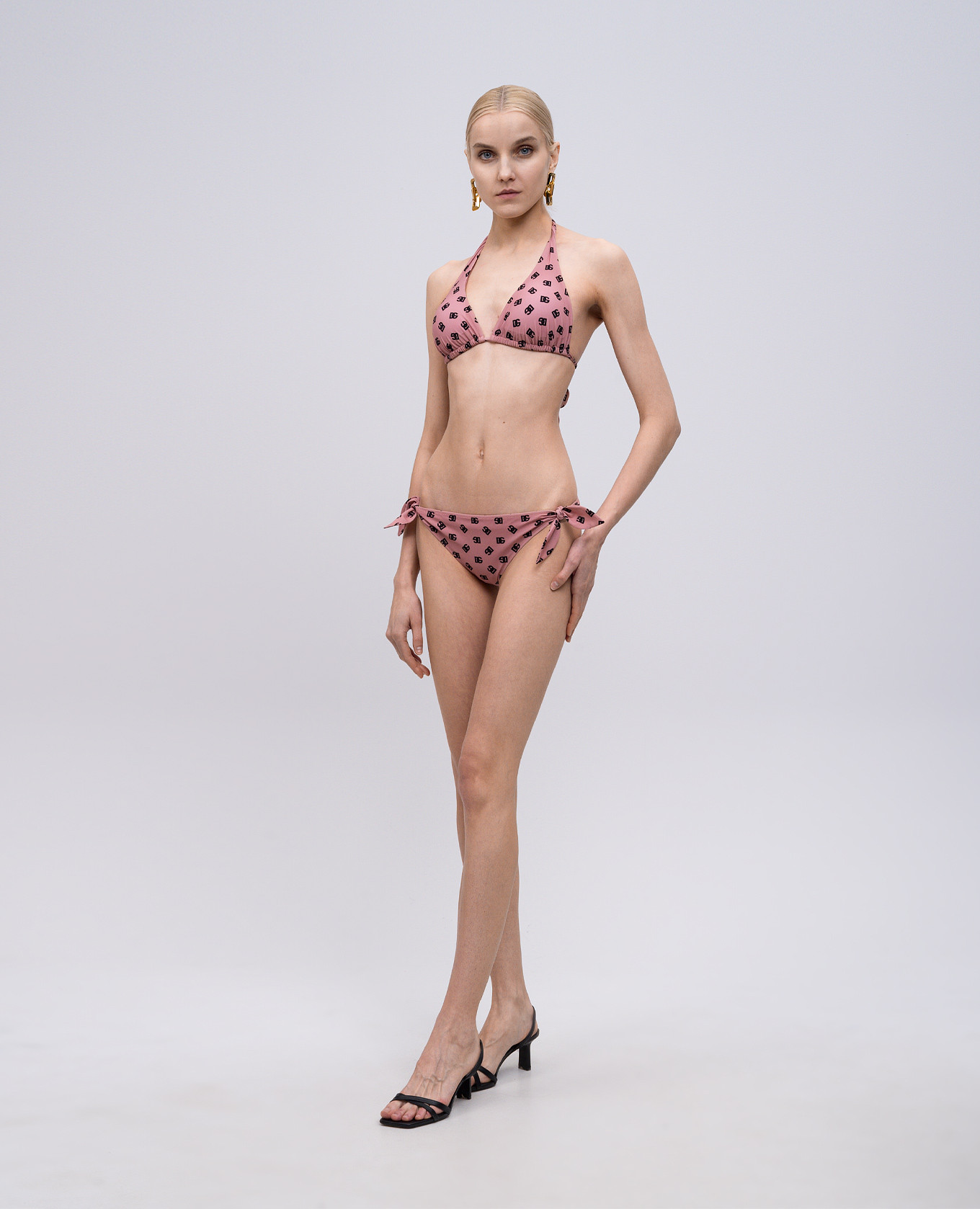 

Pink swimsuit with logo print Dolce&Gabbana