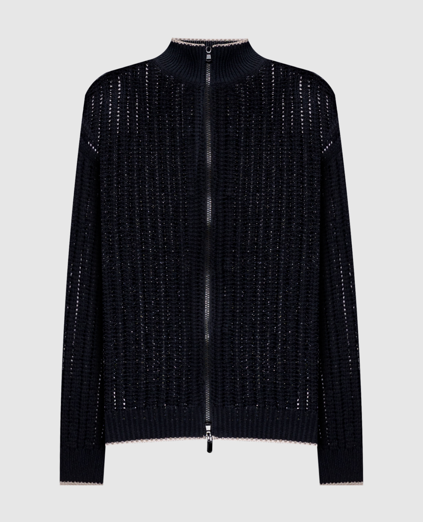 

Black openwork cardigan Brunello Cucinelli