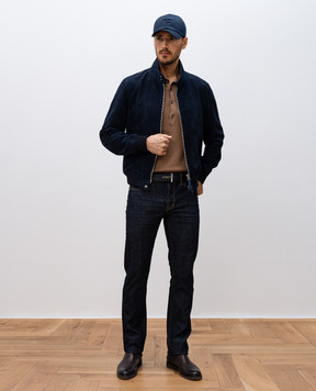 Tom Ford Brown silk polo shirt KPS025YMS111S25