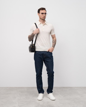 Tom Ford Beige cashmere and silk polo shirt KPS027YMK005S23