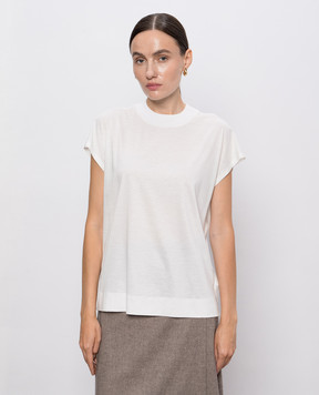 Peserico White straight-cut T-shirt A06177J07279B