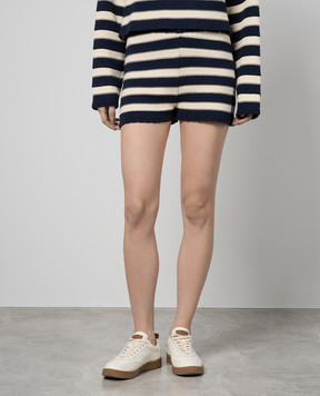 Twinset Shorts in a stripe pattern with a logo 241TP3411