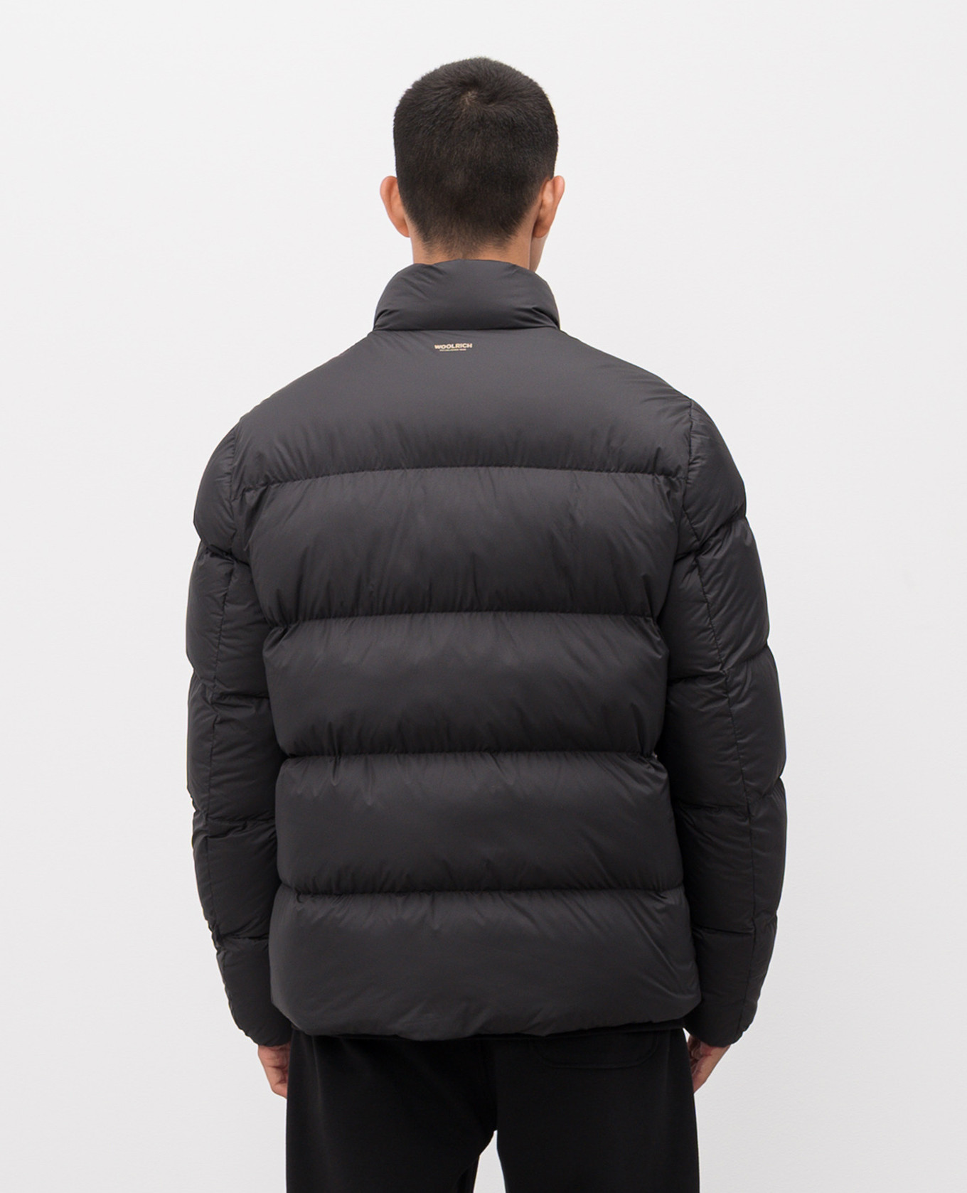 

Grey down jacket with logo print Woolrich
