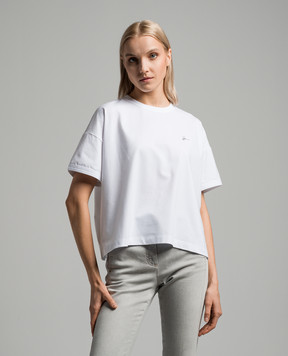 Peserico White t-shirt with logo S06890J0K00070