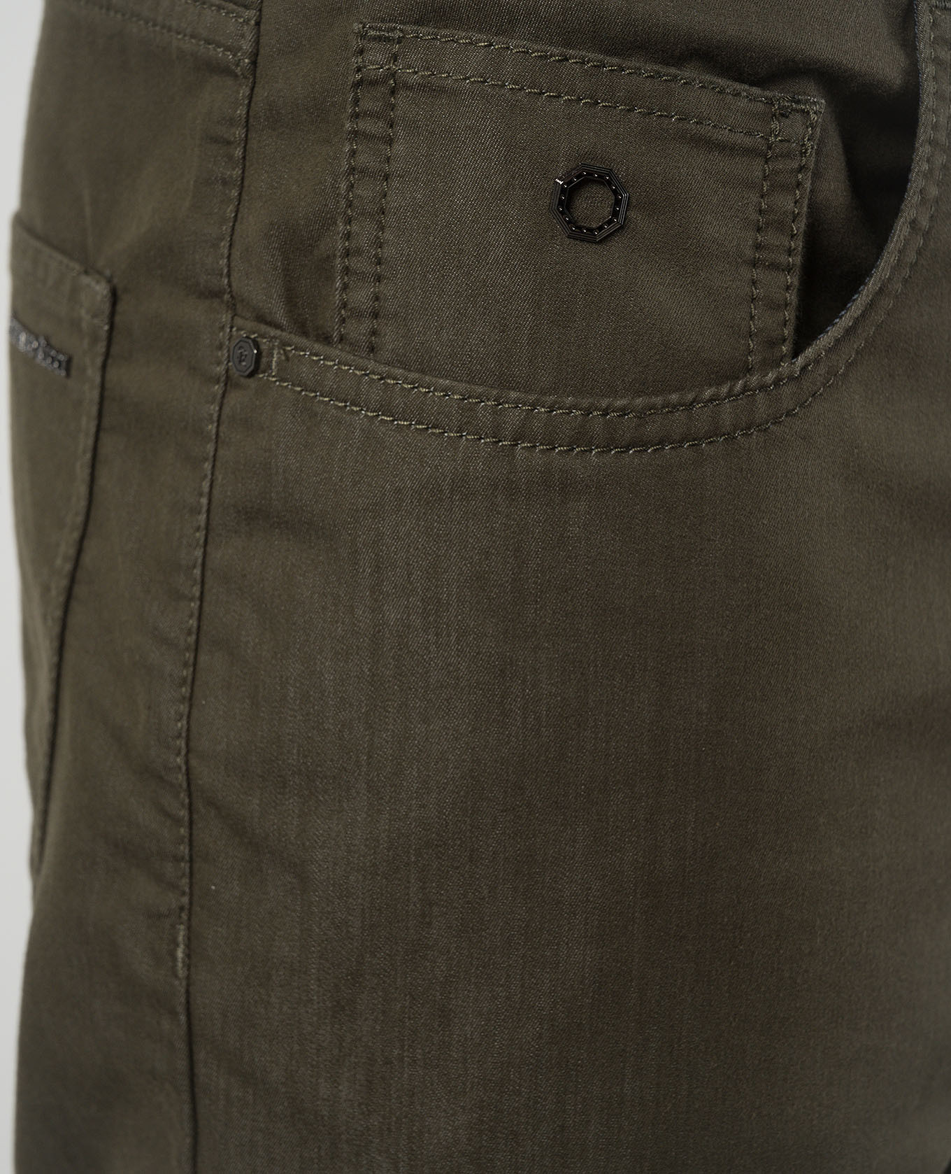 

Green pants with logo patch Stefano Ricci