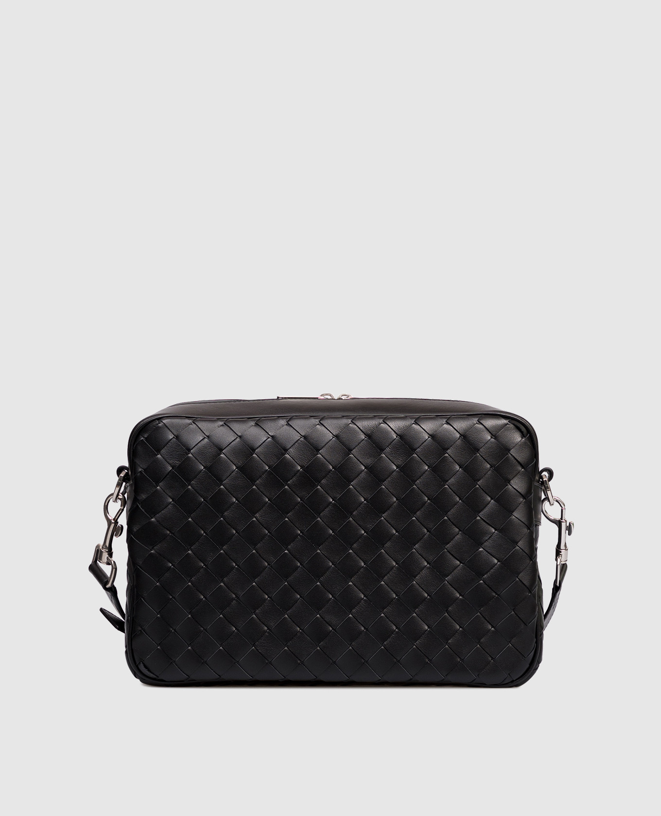 

Black leather bag with weaving Bottega Veneta