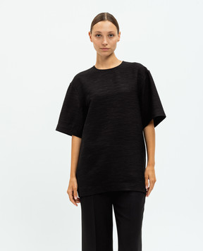 Toteme Black top with woven pattern 243WRT0332FB0199