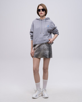 Off-White Gray hoodie with print OWBB064S25FLE002