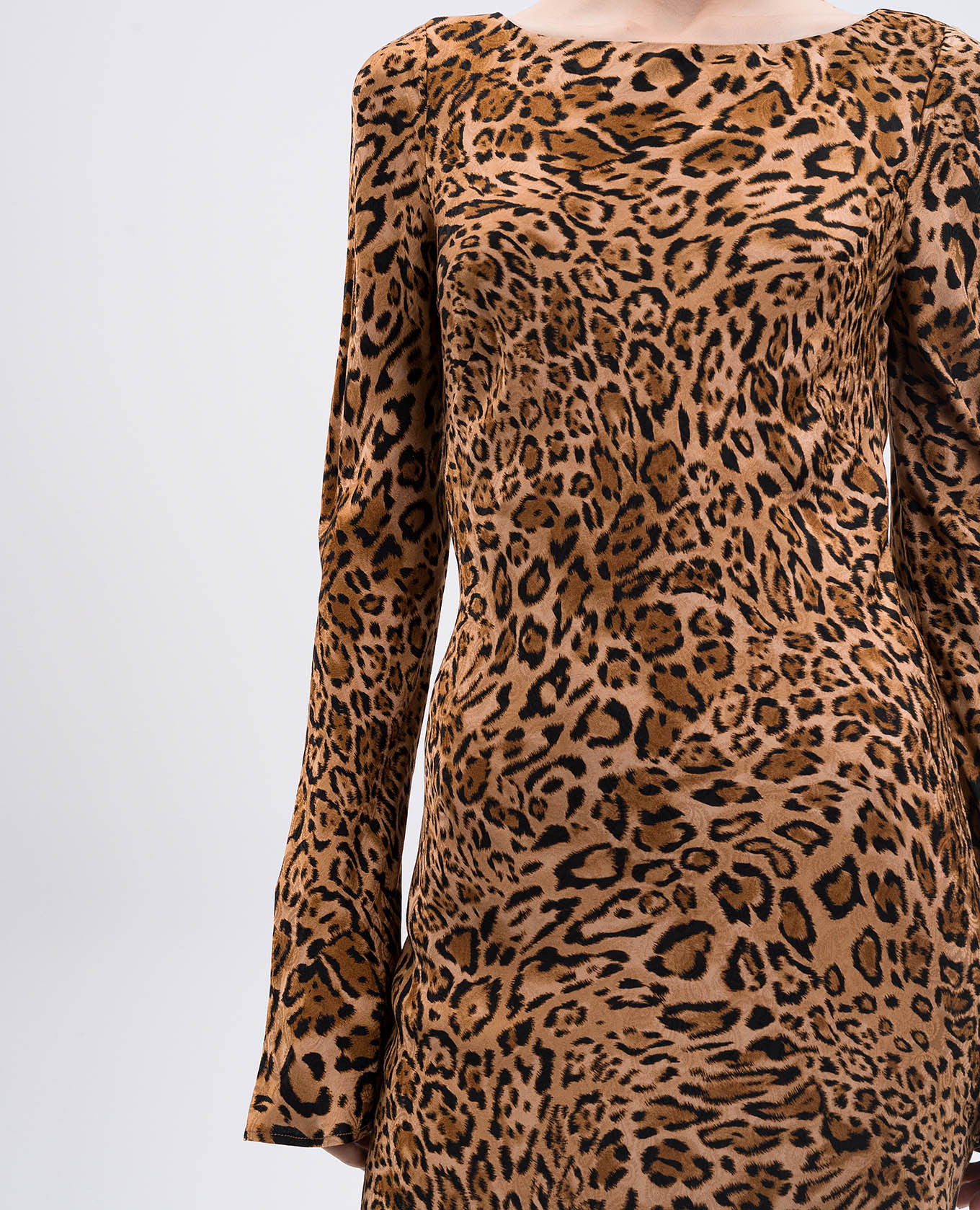 Brown animal print maxi dress Twinset 5