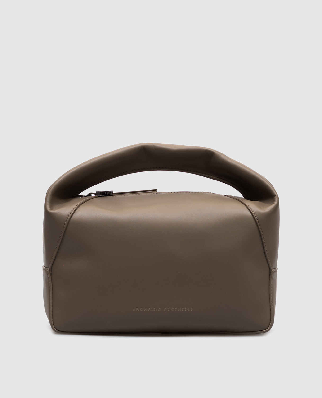

Duo beige leather bag with logo print Brunello Cucinelli