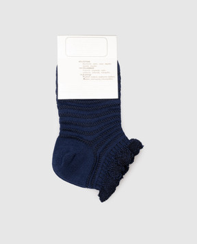 RiminiVeste Children's blue Ciocca socks in a woven pattern 4556