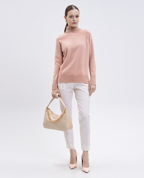 Twinset Pink wool and cashmere sweater with lurex 252TP3582
