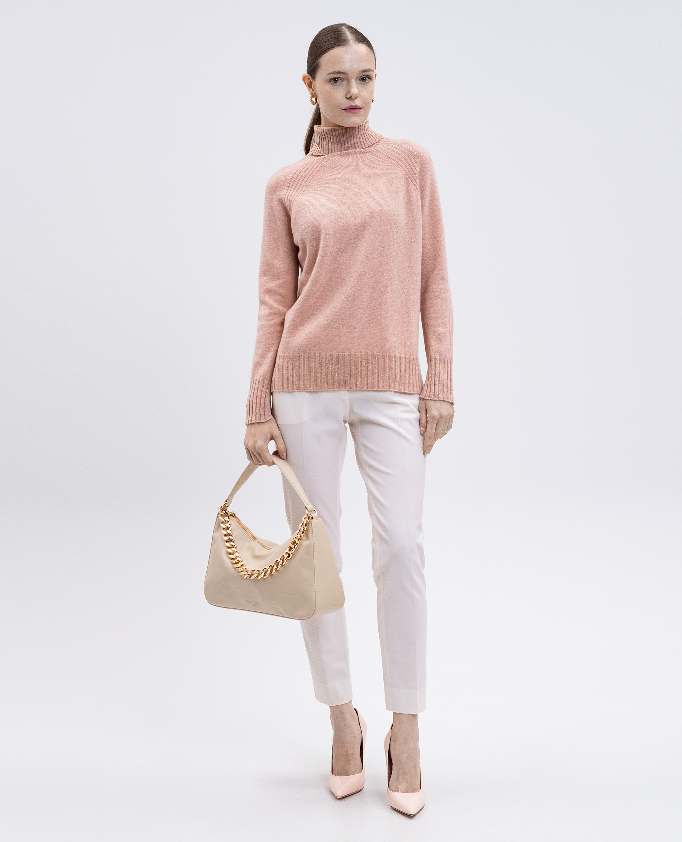 Pink wool and cashmere sweater with lurex Twinset 2