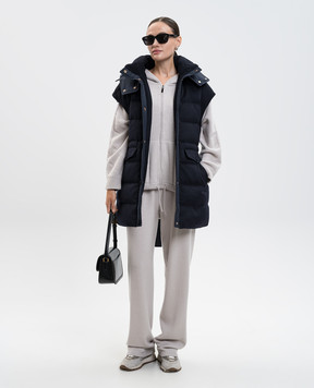 Simonetta Ravizza Grey Calla cashmere sports jacket F05KN11T100