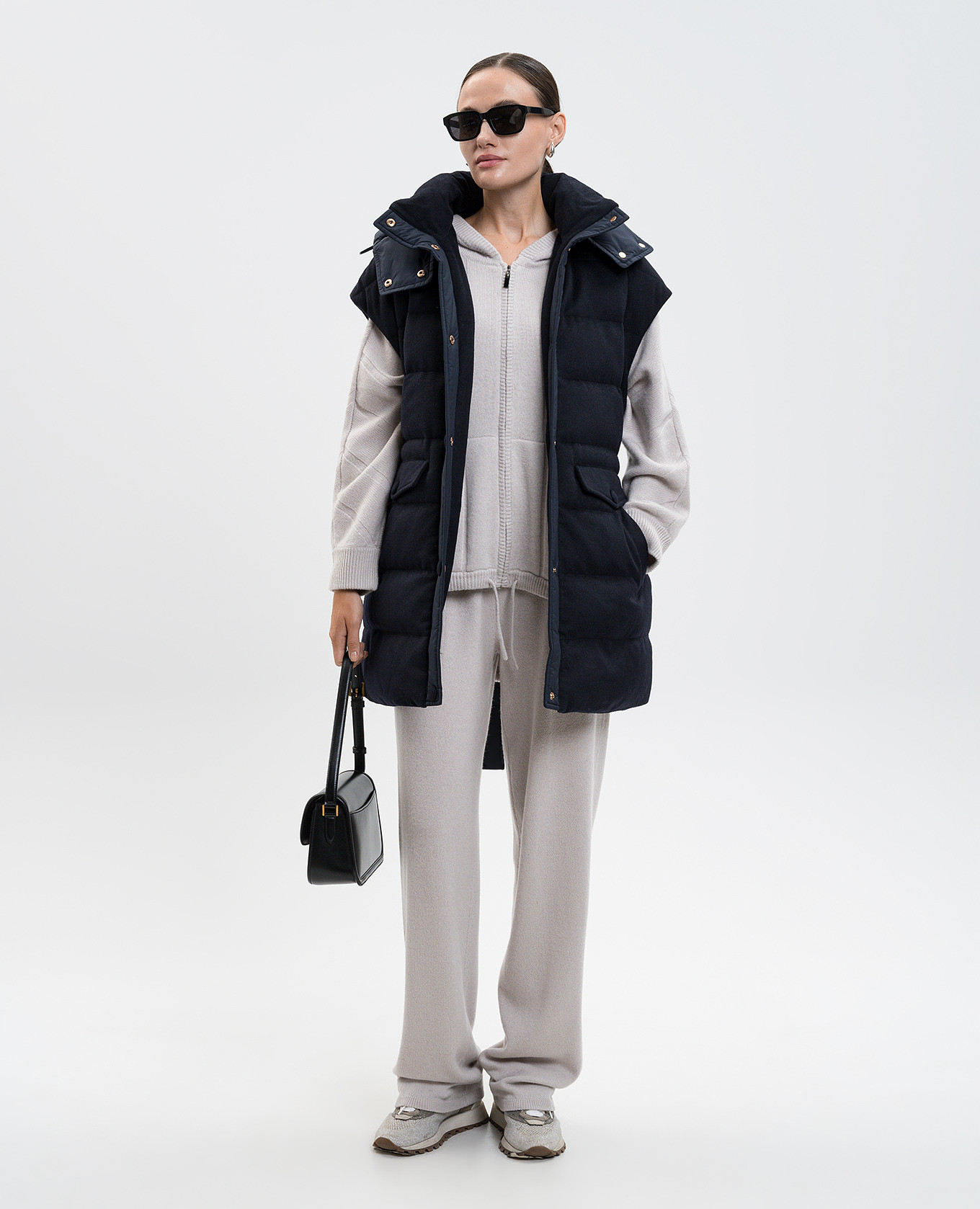 Grey Calla cashmere sports jacket Simonetta Ravizza 2