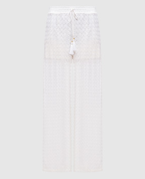 Twinset White pants with an openwork pattern 251LM2HAA