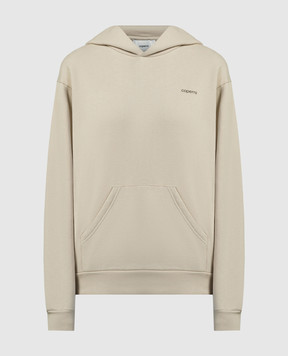 Coperni Beige logo print hoodie COPJS15BIS523