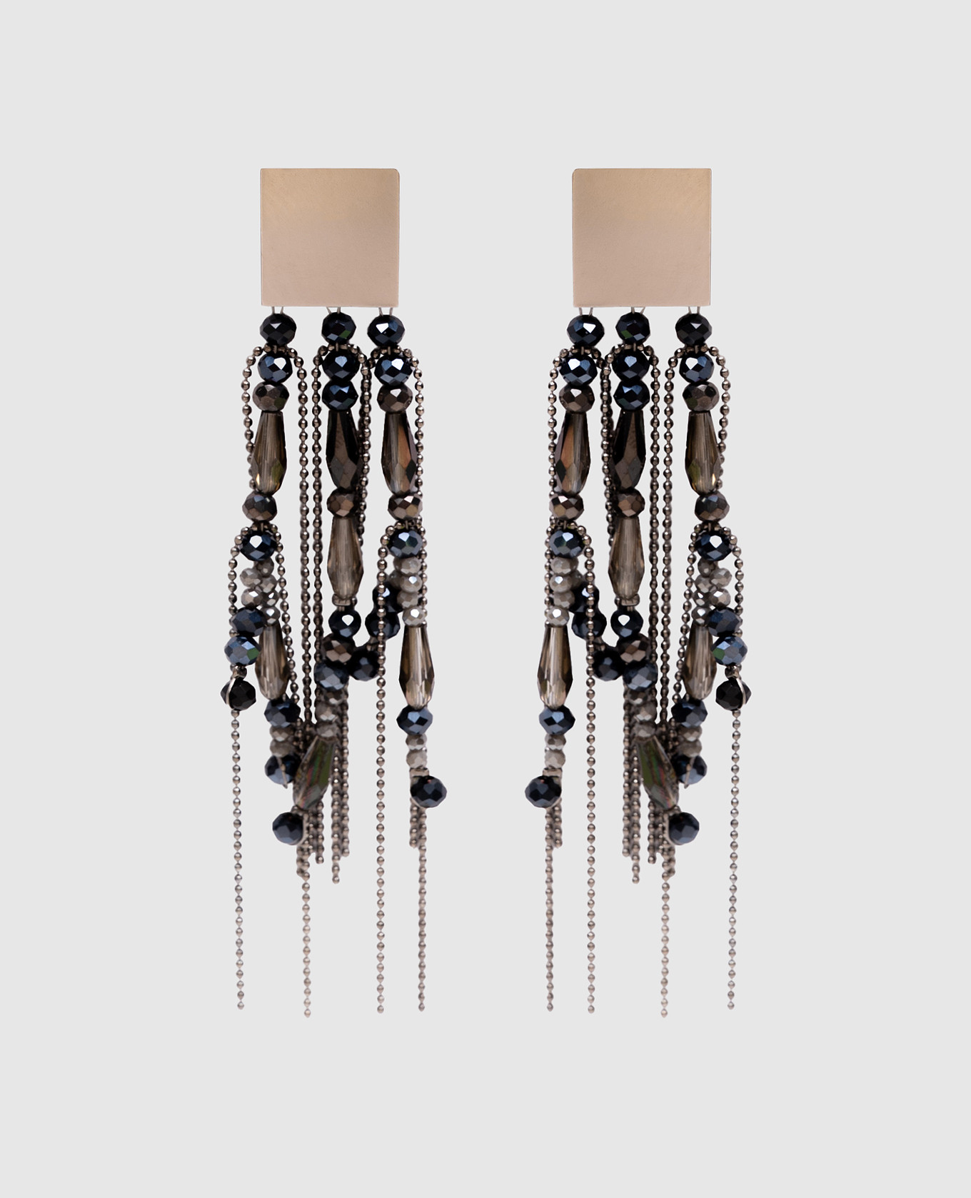 

Gray earrings with a monil chain Peserico, Grey